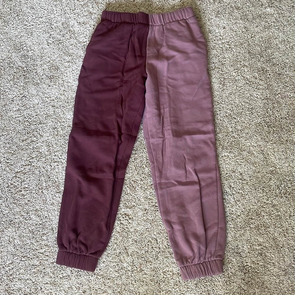 Two toned split sweatpants